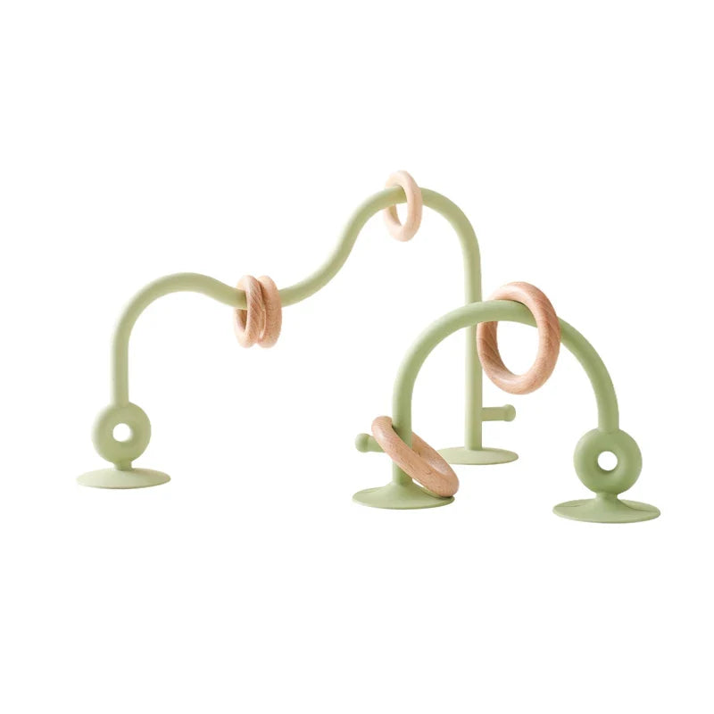 Wood and Silicone Toy Roller Coaster Set Multivariant-9